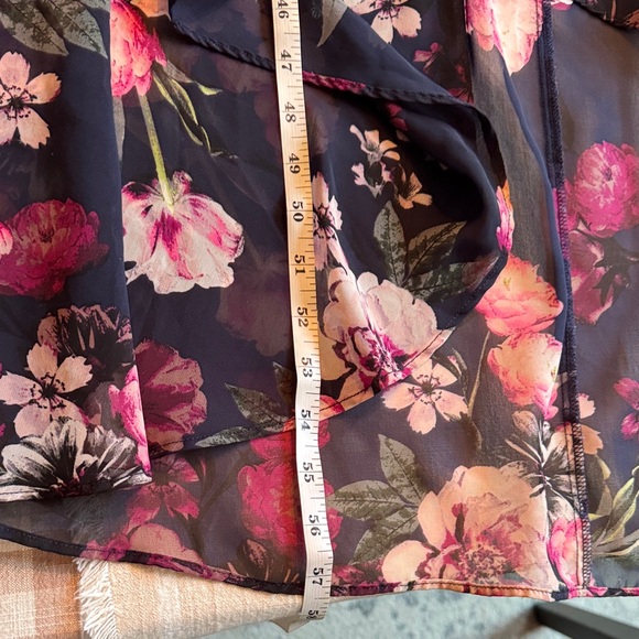 Eliza J Floral Wrap Dress - Black and Pink - Picture 6 of 6